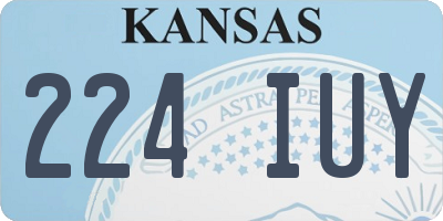 KS license plate 224IUY