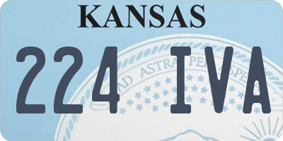 KS license plate 224IVA