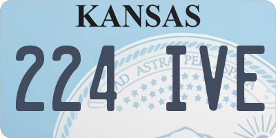 KS license plate 224IVE
