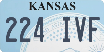 KS license plate 224IVF