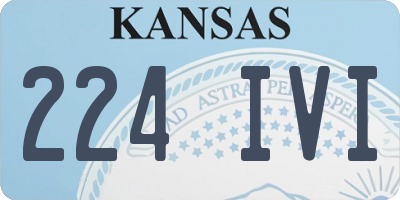 KS license plate 224IVI