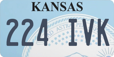 KS license plate 224IVK