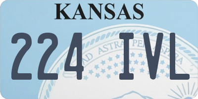 KS license plate 224IVL