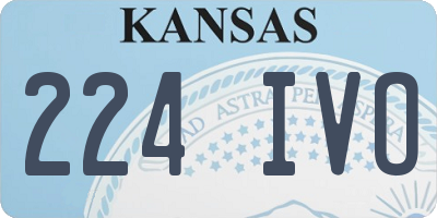 KS license plate 224IVO