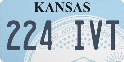 KS license plate 224IVT