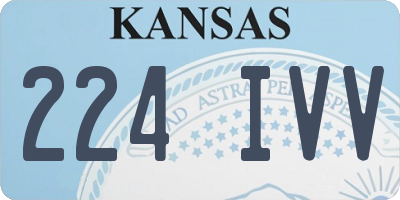 KS license plate 224IVV