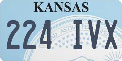 KS license plate 224IVX