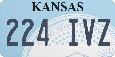 KS license plate 224IVZ