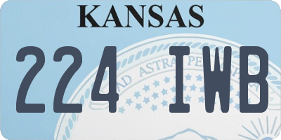 KS license plate 224IWB