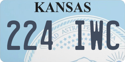 KS license plate 224IWC