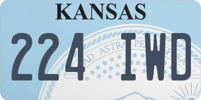 KS license plate 224IWD
