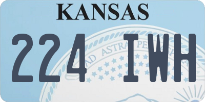KS license plate 224IWH