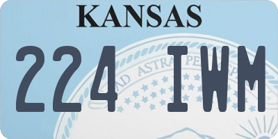 KS license plate 224IWM