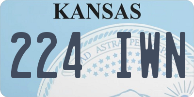 KS license plate 224IWN