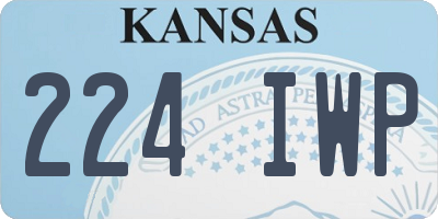 KS license plate 224IWP