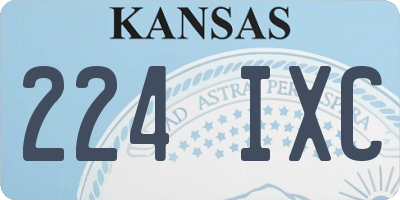 KS license plate 224IXC