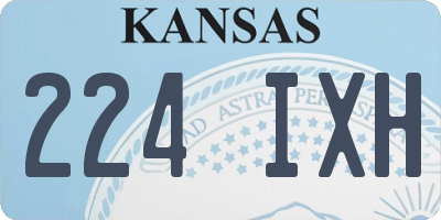 KS license plate 224IXH
