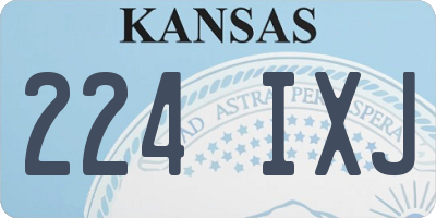 KS license plate 224IXJ