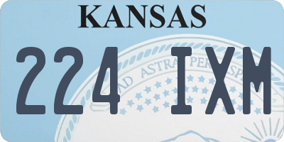 KS license plate 224IXM