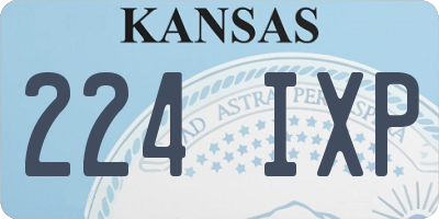 KS license plate 224IXP