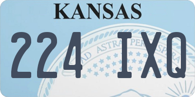 KS license plate 224IXQ