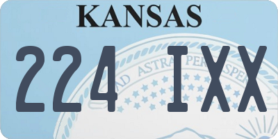 KS license plate 224IXX