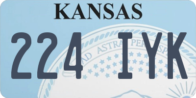 KS license plate 224IYK