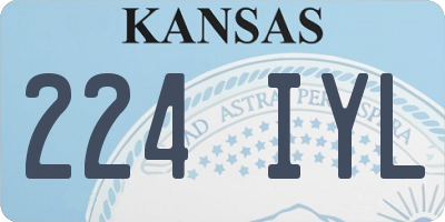 KS license plate 224IYL