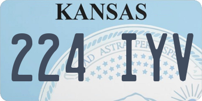 KS license plate 224IYV