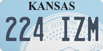 KS license plate 224IZM