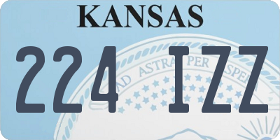 KS license plate 224IZZ