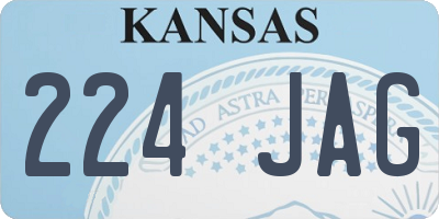 KS license plate 224JAG