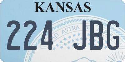 KS license plate 224JBG