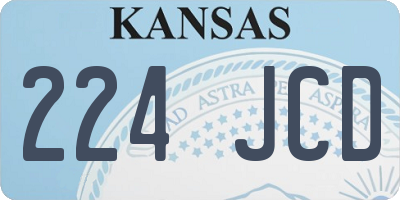 KS license plate 224JCD
