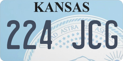 KS license plate 224JCG