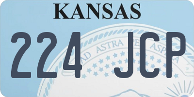 KS license plate 224JCP