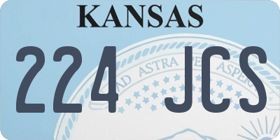 KS license plate 224JCS