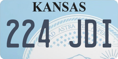 KS license plate 224JDI