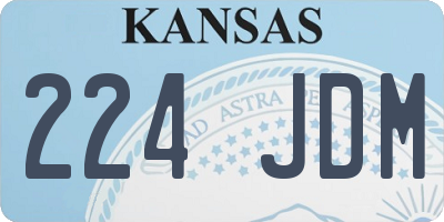 KS license plate 224JDM