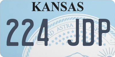 KS license plate 224JDP