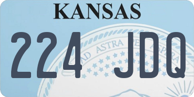 KS license plate 224JDQ