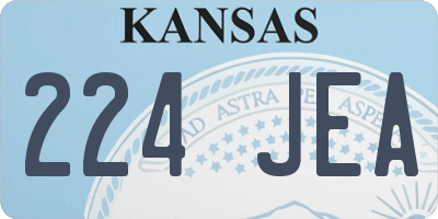 KS license plate 224JEA