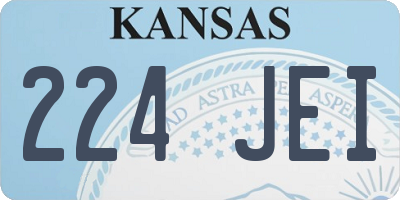 KS license plate 224JEI