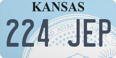 KS license plate 224JEP