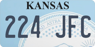 KS license plate 224JFC