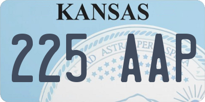 KS license plate 225AAP