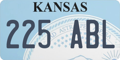 KS license plate 225ABL