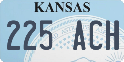 KS license plate 225ACH