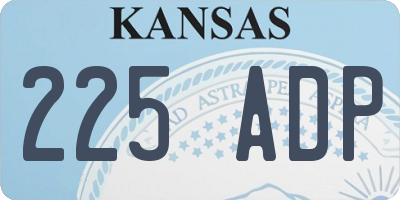 KS license plate 225ADP
