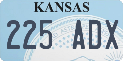 KS license plate 225ADX